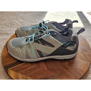 Nevados Women's Cayenne Vent Bungee Closure Hiking Outdoor Shoes Grey Teal, 8.5M